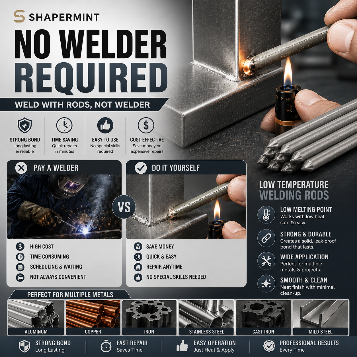 Imported Low Temperature Welding Rods – Universal Metal Repair