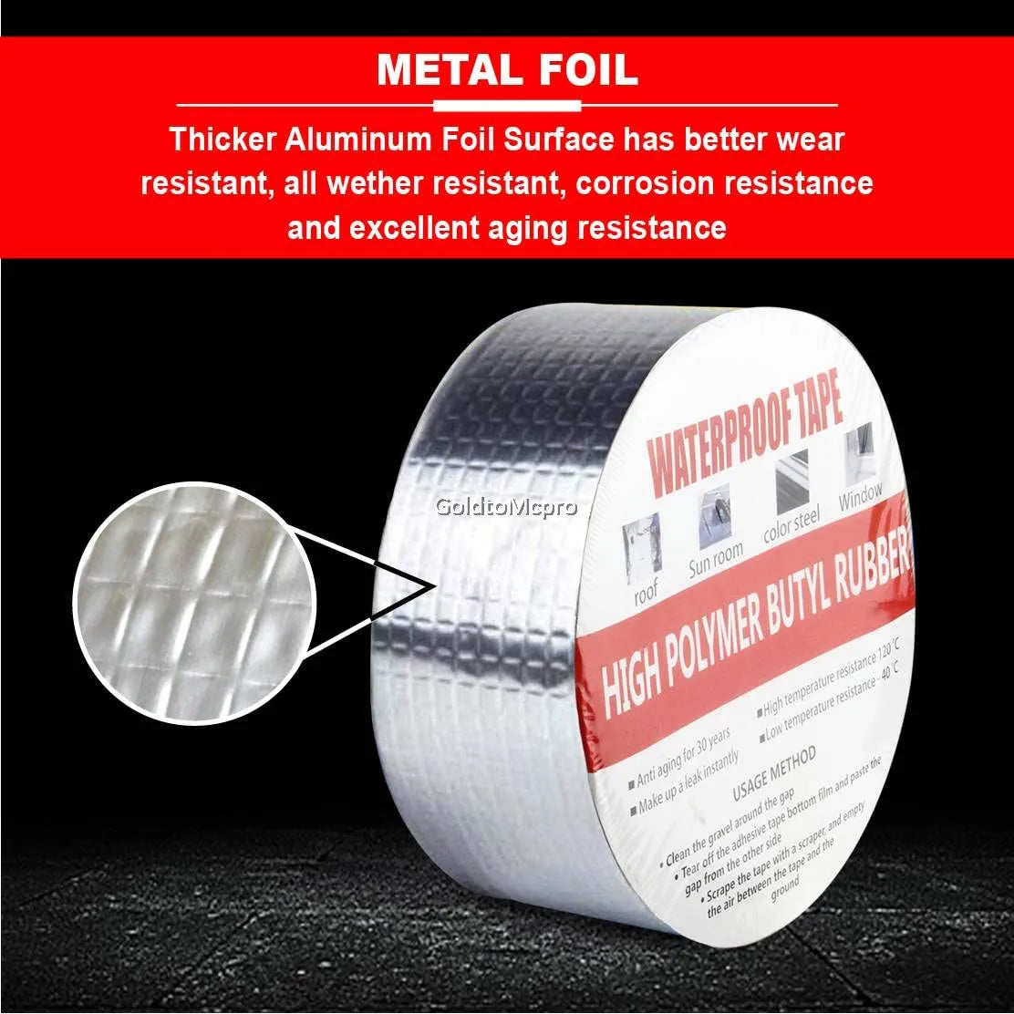 Aliminium Foil Waterproof Sealan Foil Tape (Buy 1 Get 1 Free)