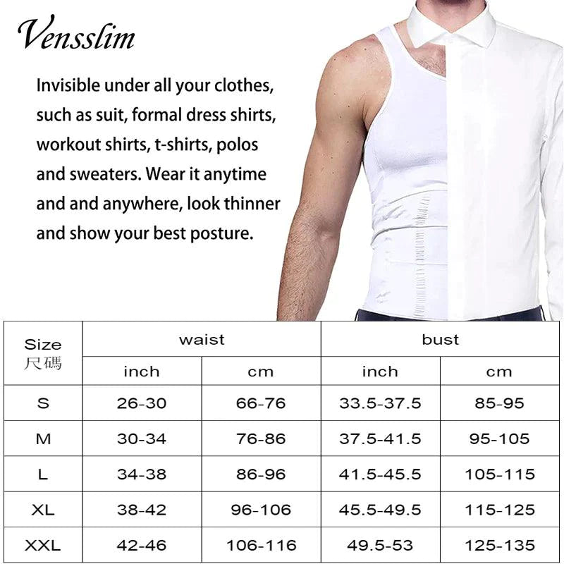 Men's Slimming Body Shaper Cooling T-Shirt - Fitone